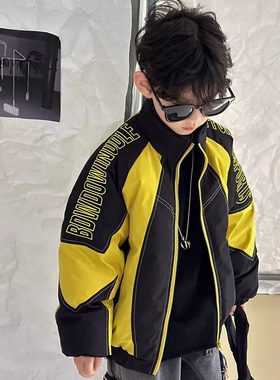 巨帅~男童短款90白鸭绒羽绒服