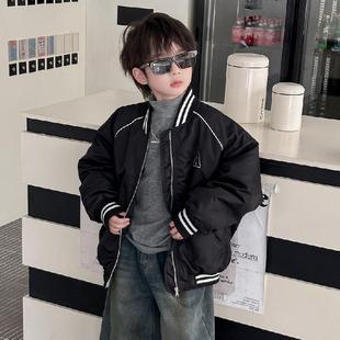 男童夹棉棒球服外套冬款儿童加棉夹克衫男孩帅气加厚上衣宝宝童装