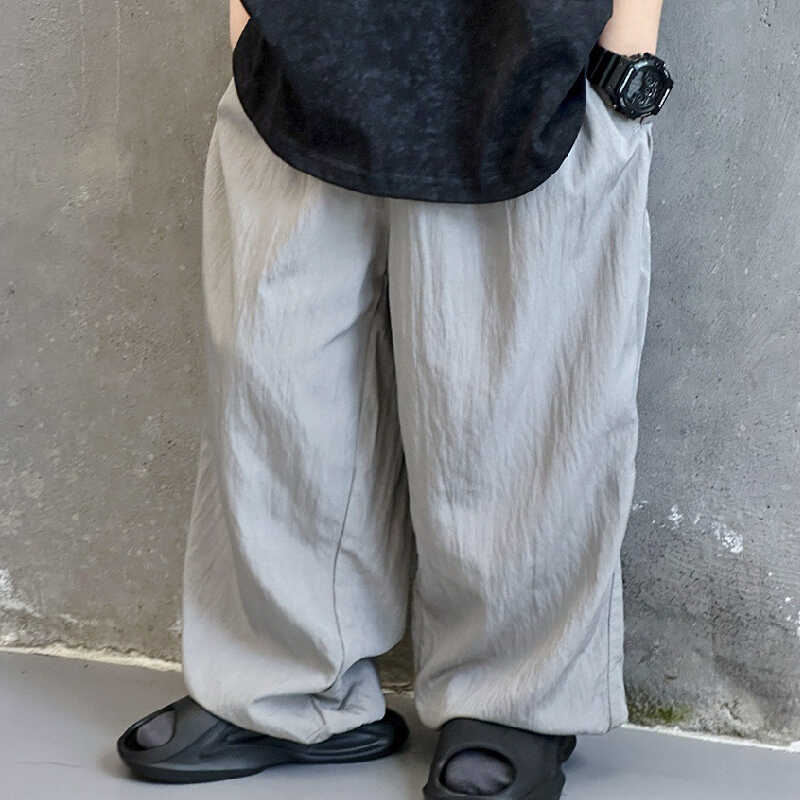 山本风~男童灰色防蚊裤纯棉长裤图片