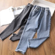 Kiểu quần tốt ~ Trẻ em Zhongda co giãn quần jeans bé gái chân mềm 2019 mùa thu quần bé mới hàn quốc - Quần jean