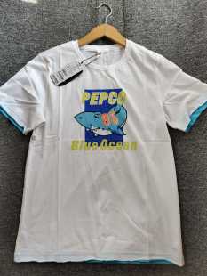 全新小猪班纳2026夏季新款白色儿童男童纯棉短袖T恤160码