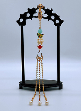 典雅风流苏款旗袍压襟天然珍珠