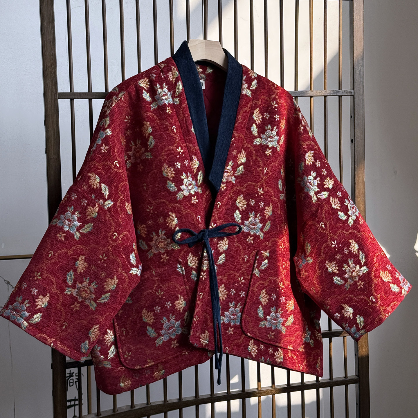 落霞 原创女装秋冬汉服棉衣中式百搭复古提花棉服外套红色拜年服,女装/女士精品,棉衣/棉服,淘宝优惠券,粉丝福利购,淘宝优惠卷