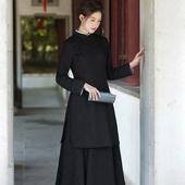 中长款 民国风工作服女装 茶服上衣 春秋禅意棉麻立领文艺中式 般若