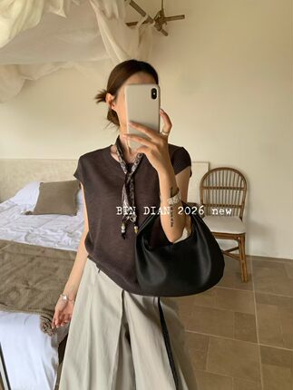 缤典春夏韩时尚百搭圆领无袖丝巾气质显瘦百搭T恤宽松上衣女66611