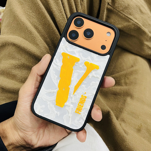 原创潮牌VLONE个性iPhone17pro手机壳15苹果16/17Promax立体3D打印保护套环保丝绸白pla质感高颜值Air硬壳新