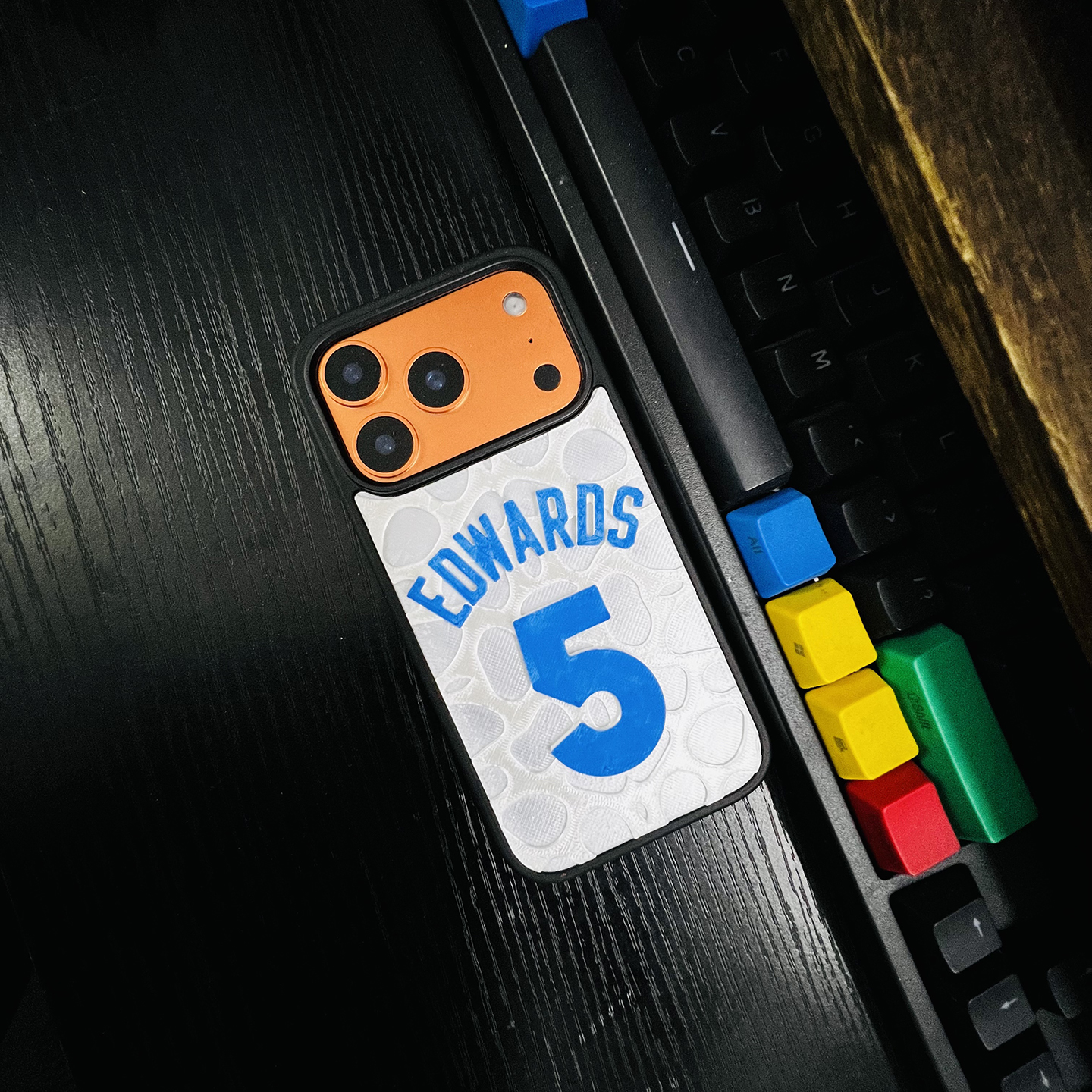 潮男森林狼爱德华兹5号球衣苹果17手机壳15/16/iPhone17Promax立体3D丝绸质感保护套高级感环保材质iPhoneAir