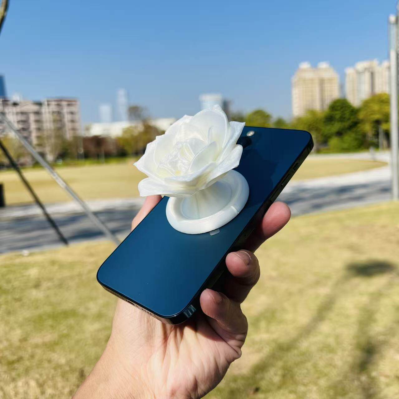 ins哥特风骷髅玫瑰花潮酷男女苹果iPhone手机magsafe便携磁吸支架