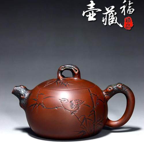 仿生供春壶西施壶广西钦州坭兴陶茶壶全手工制作家用泡茶壶
