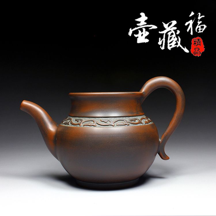 壶藏福新款公道杯钦州坭兴陶茶具茶海分茶器