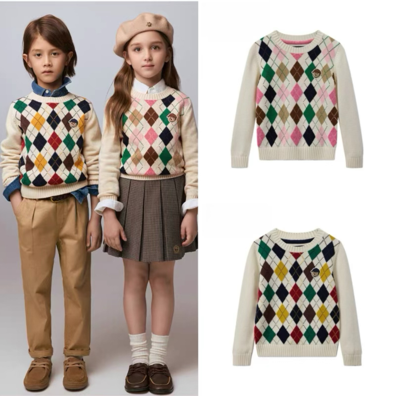 小熊童装秋冬款男童女童针织毛衣