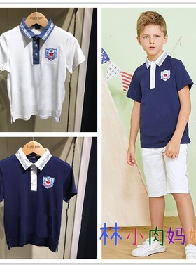 验货清仓EK童装男童翻领POLO衫短袖T恤EKHW92401A中裤EKTH92401A