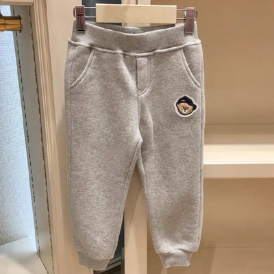 小熊童装秋冬新款男童加绒运动裤