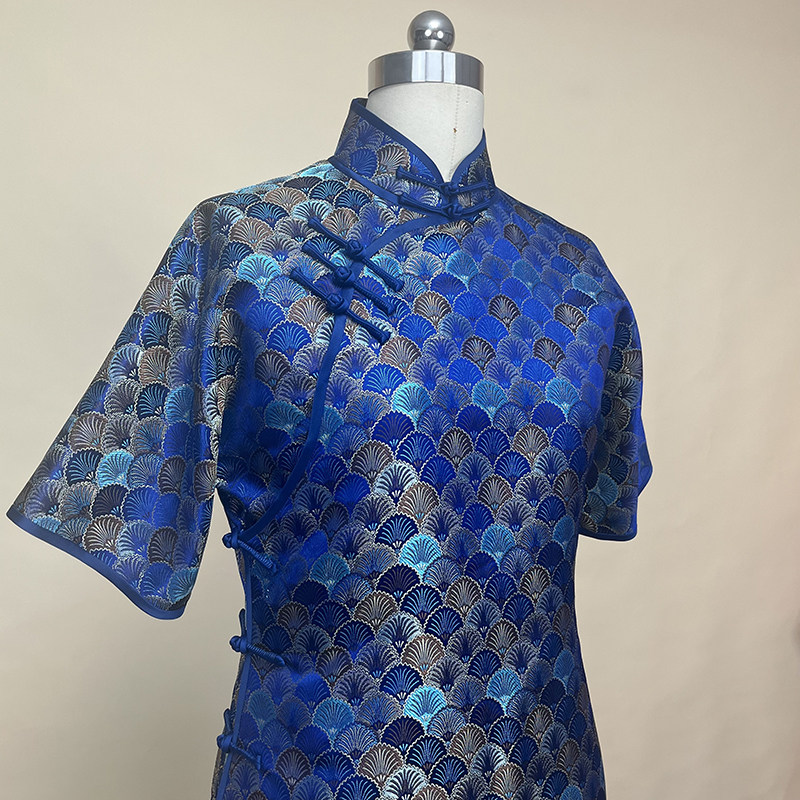 【芷兰】锦暮溪新款古法平裁插肩五分袖开襟手缝13对扣128长旗袍,女装/女士精品,旗袍,淘宝优惠券,粉丝福利购,淘宝优惠卷