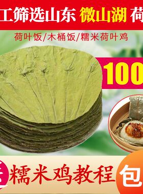 整张荷叶片圆形22CM荷叶饭荷叶茶粽子糯米鸡荷叶鸡木桶饭100片/份