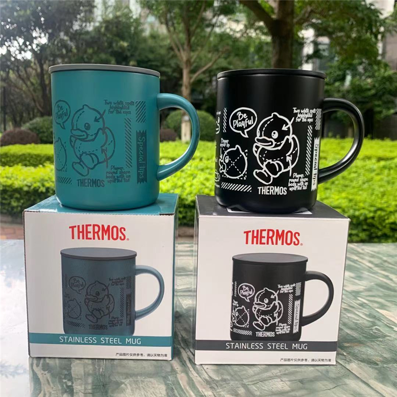 不锈钢保温保冷广口带手柄办公杯