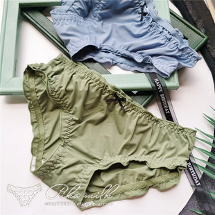 牛奶丝内裤女丝滑女士少女简约纯色冰丝包臀可爱三角裤夏季薄款