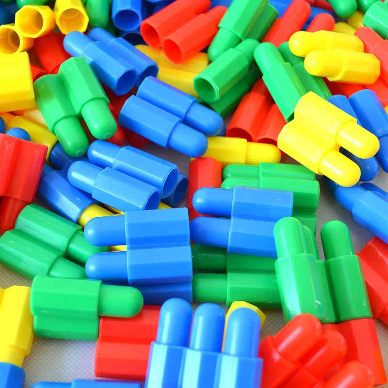 散装5斤大子弹头积木益智拼插3-6岁男孩幼儿园拼装儿童早教玩具