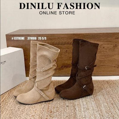 大码长靴女41到43加绒长筒靴