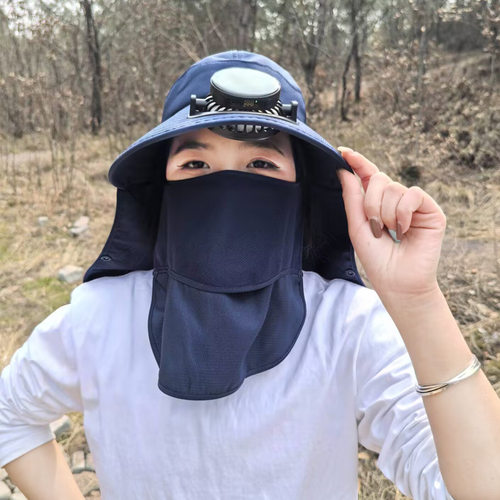 夏季春季新款风扇帽钓鱼帽子
