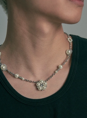 汪苏泷同款！VSCH花朵珍珠项链太阳星星合金不锈钢珍珠项链Psy.P