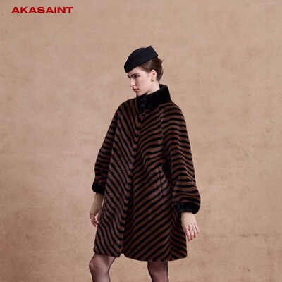AKASAINT斜纹新贵风环保皮草