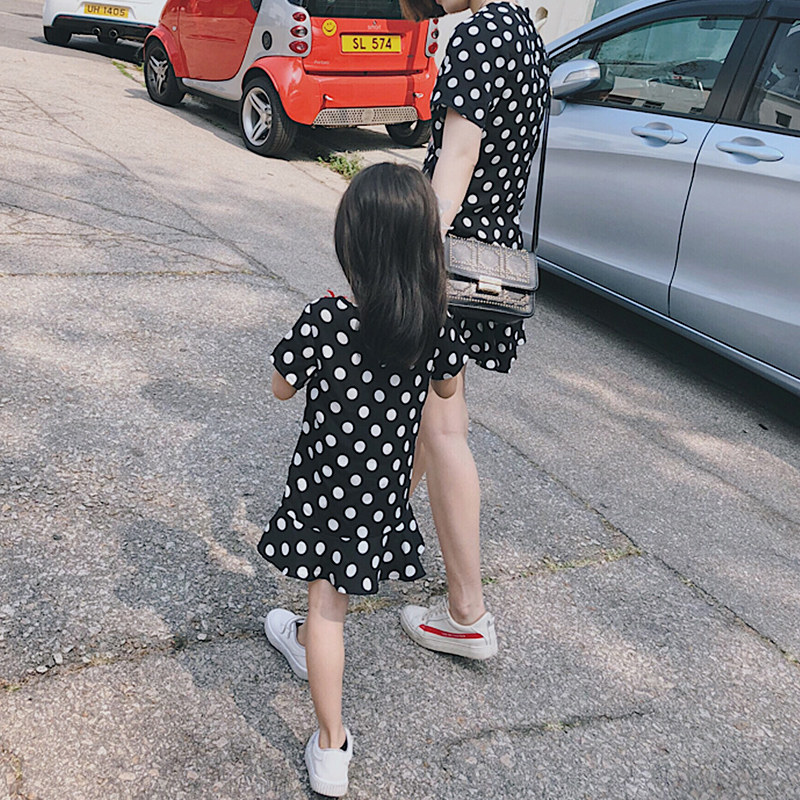 母女装2019新款夏装圆点连衣裙女童网红洋气不一样亲子装雪纺裙子在类目 童装/婴儿装/亲子装, 亲子装/亲子时装中 - 来自Buy2taobao.com提供专业的淘宝代购服务