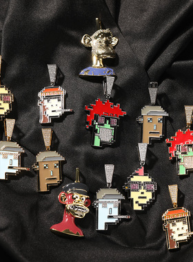 嘻哈库里同款nft宇宙项链吊坠