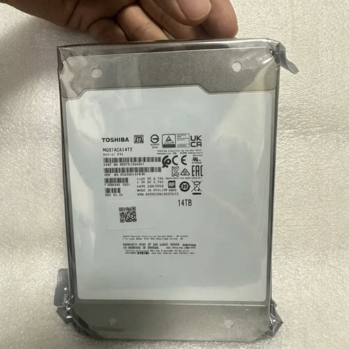 东芝14T机械硬盘14TB企业级氦气MG07ACA14TE 7200转SATA监控NAS