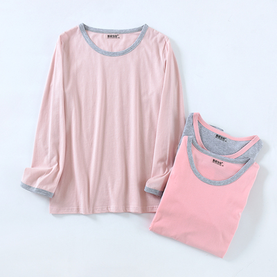 纯棉春秋季套头大码家居单件上衣