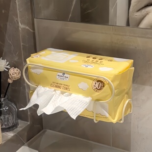 吸盘免打孔壁挂收纳架抽纸洗脸巾厨房湿巾置物架简约方便不占地