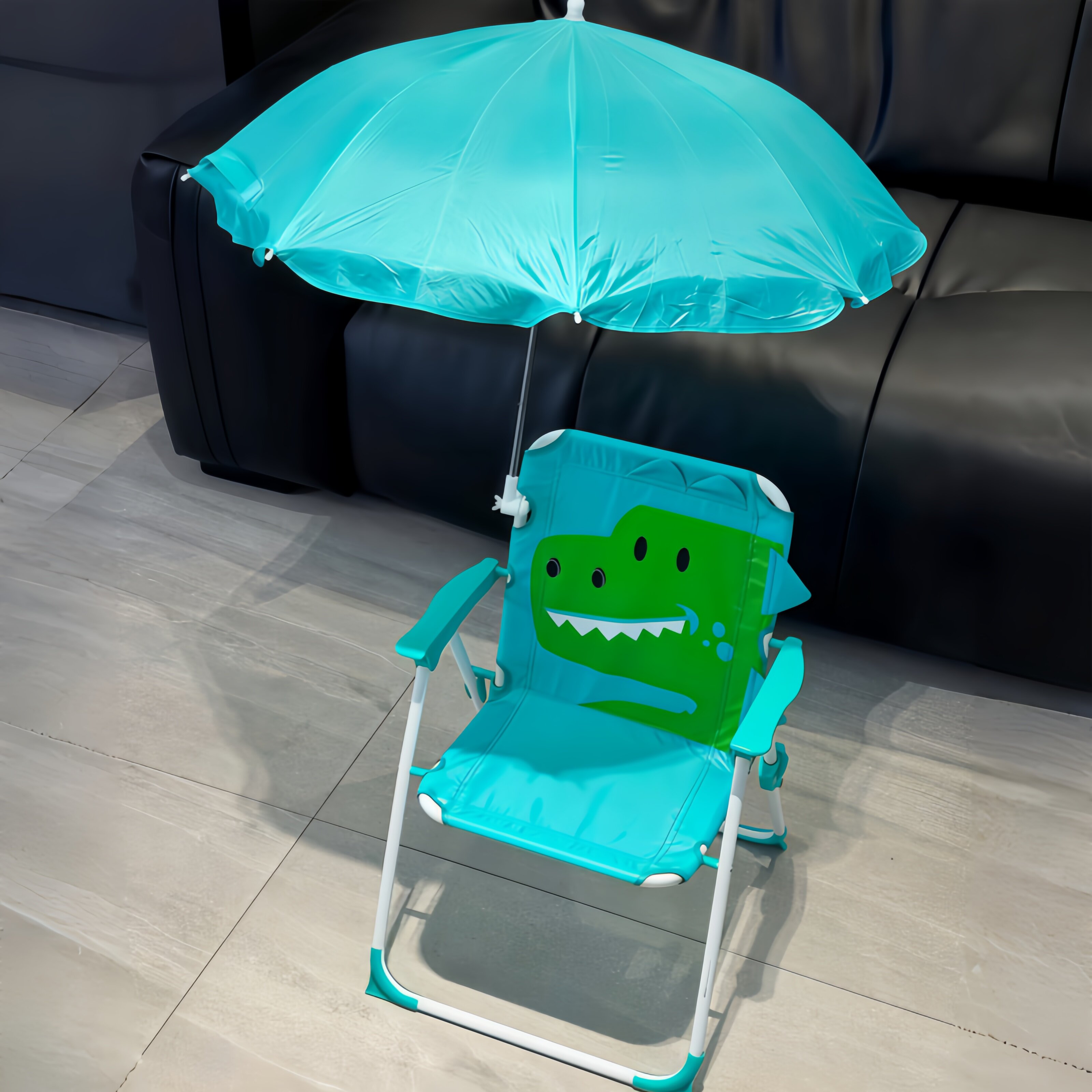 户外儿童折叠椅自带遮阳伞创意卡通露营野餐海边多功能便携折叠椅