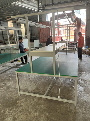 防静电工作台加厚打包台车间流水线操作台实验室带灯桌装配维修台