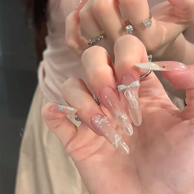 瓷白薄荷显白高品质手工穿戴甲