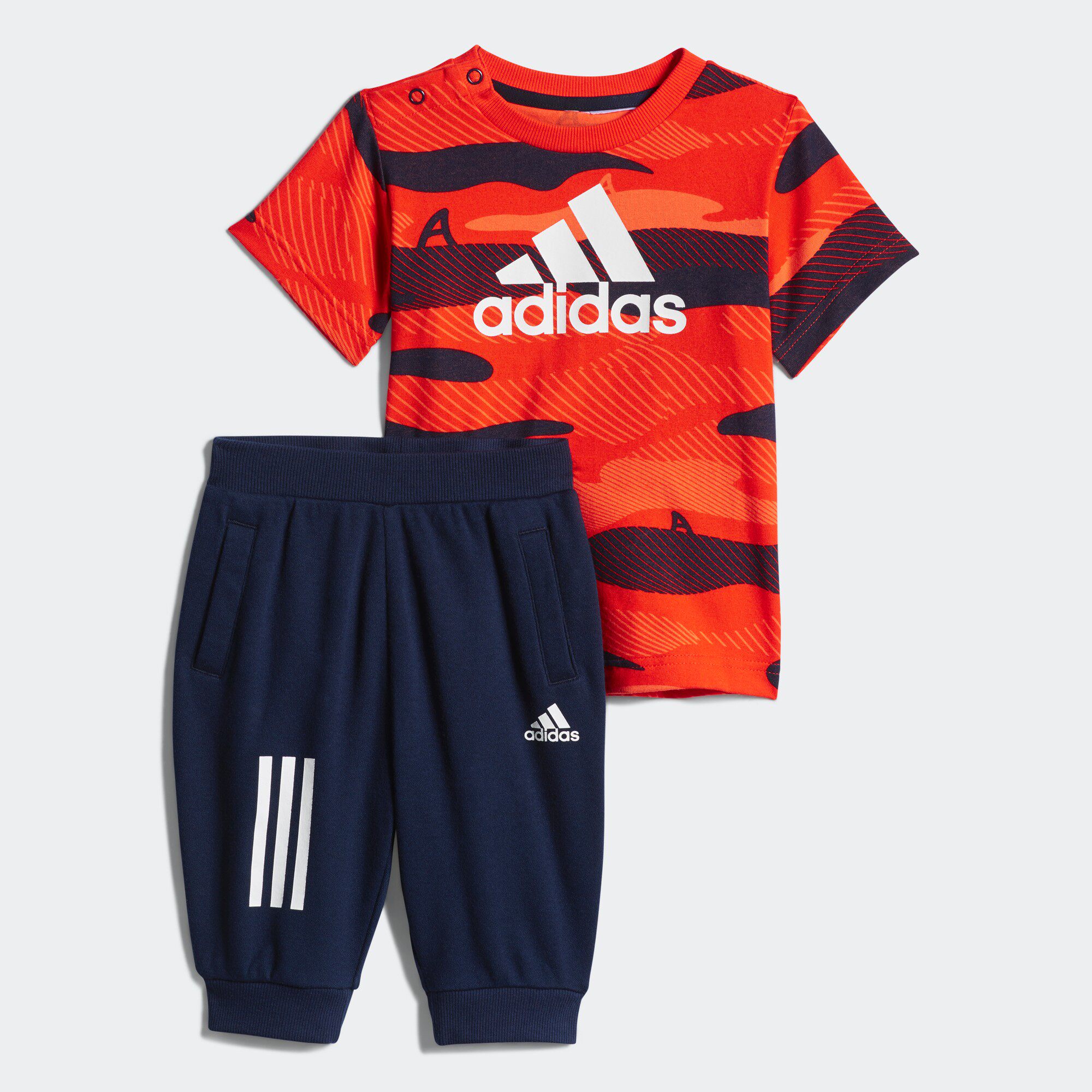 Adidas/阿迪达斯正品男婴童IN F TEE 3/4 SE clima短袖套服DZ2418