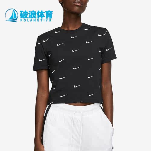 耐克刺绣女子运动休闲短袖T恤