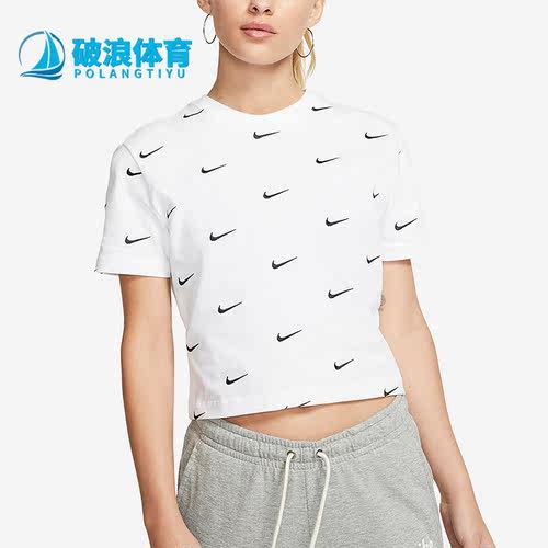 耐克刺绣女子运动休闲短袖T恤