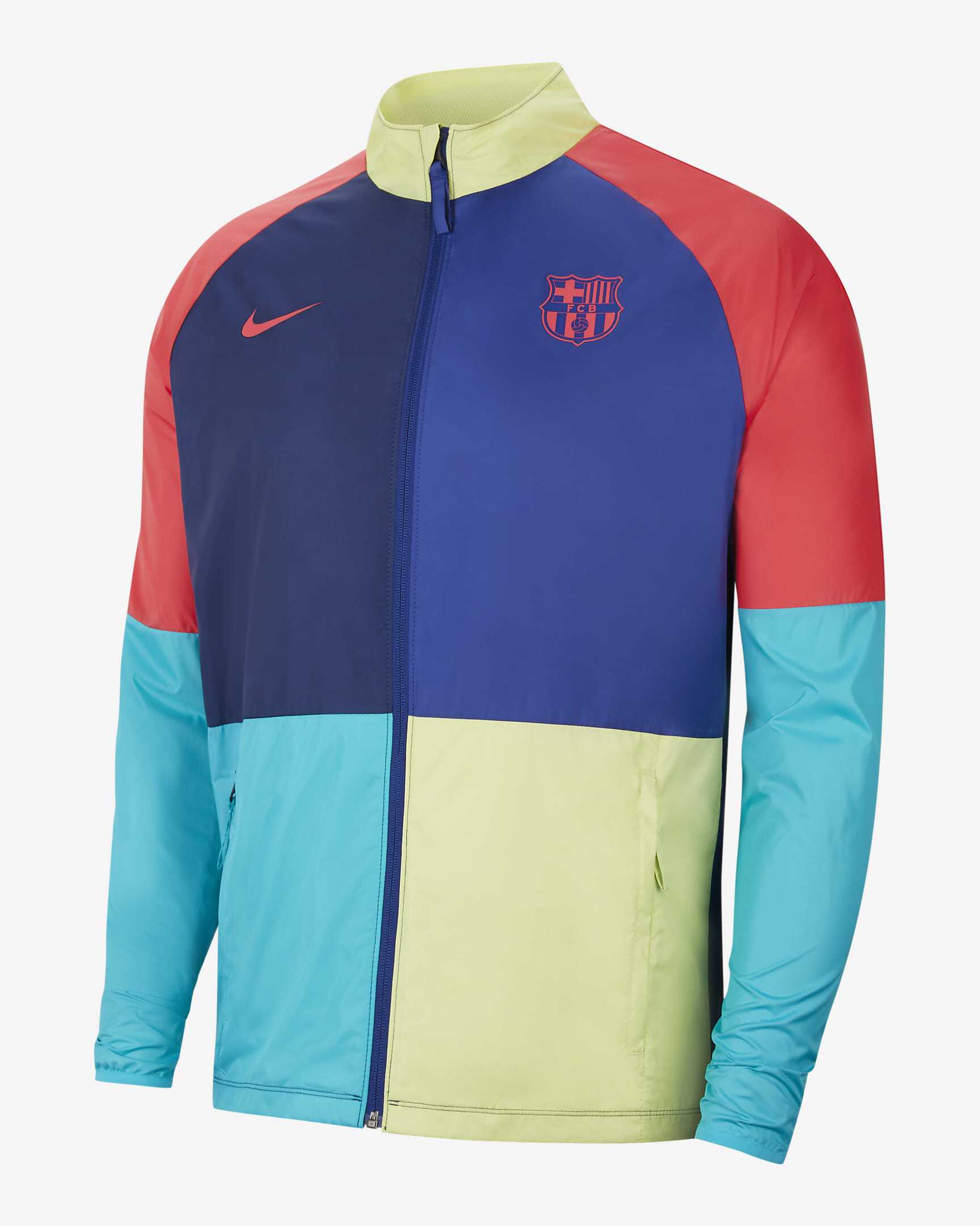Nike/耐克正品巴萨 AWF 梭织风雨夹克男子经典舒适外套CI9529-457
