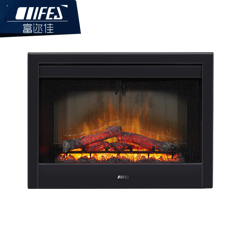 富迩佳欧式电子壁炉07g嵌入式遥控炉芯带网帘家用暖风取暖器包邮