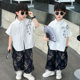 套装 2025新款 儿童唐装 男童夏装 童装 衬衫 汉服中国风古风新中式 短袖