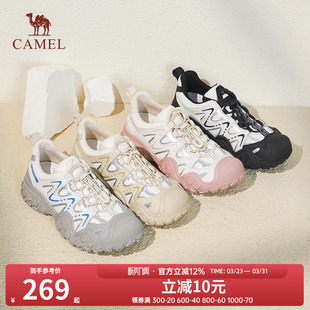 骆驼女鞋丑萌鞋春季新款老爹鞋女跑步运动鞋户外徒步登山鞋