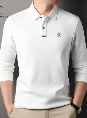 香港代购 MUNSINGWEAR/万星威高尔夫长袖polo衫男T恤商务时尚都市