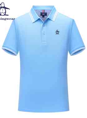 香港代购 MUNSINGWEAR/万星威高尔夫T恤男柔软精致polo衫透气吸湿