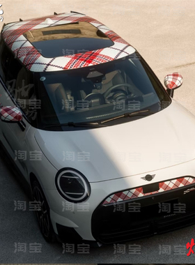 宝马MINI电动经典J01 Cooper车贴拉花F56F55R56F54车顶后视镜贴纸