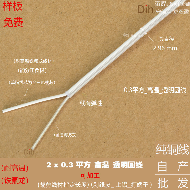 0.3高温透明圆细灯饰led电线g4图片