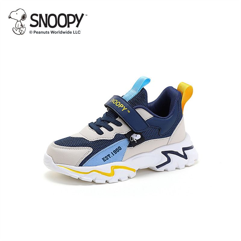 史努比童鞋男童运动鞋春秋款儿童跑步鞋中大童休闲网鞋轻便女童鞋