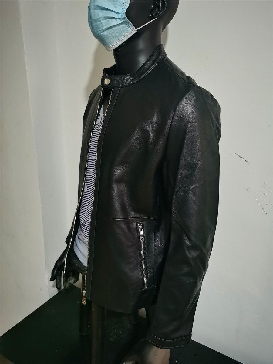 男士青年真皮皮衣修身休闲夹克