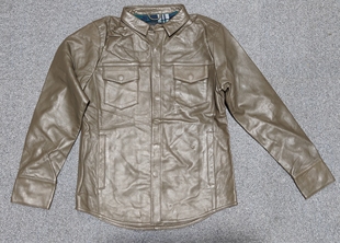 JZPZ 2025男士修身头层绵羊皮真皮皮衣外套飞行员外套夹克衬衫款