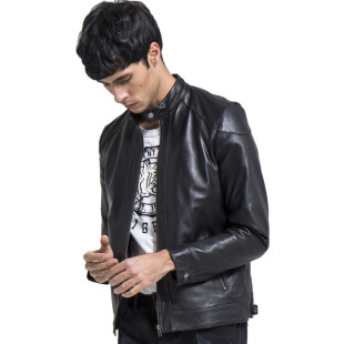 皮夹克秋冬修身 男士 真皮头层绵羊皮机车款 2025爆款 皮衣加棉 新款