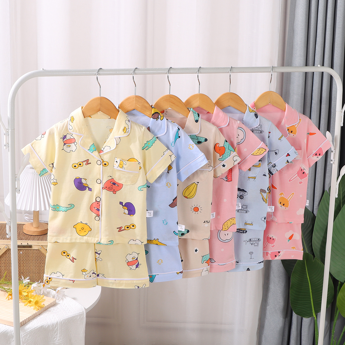 儿童家居服小学生中童纯棉